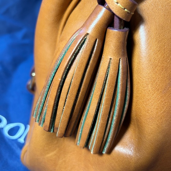 Dooney & Bourke Italian Florentine Leather Large Satchel Bag Natural - Picture 14 of 16